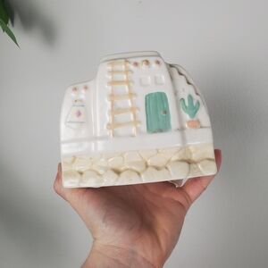 Treasure Craft Pueblo Mesa Southwestern Adobe Aztec Cactus Napkin Holder